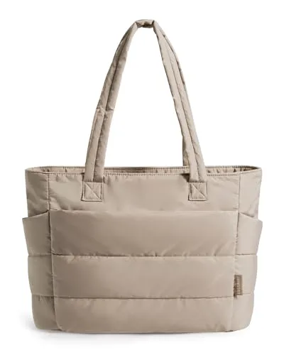 BAGSMART Puffy Tote — interior compartments and organization