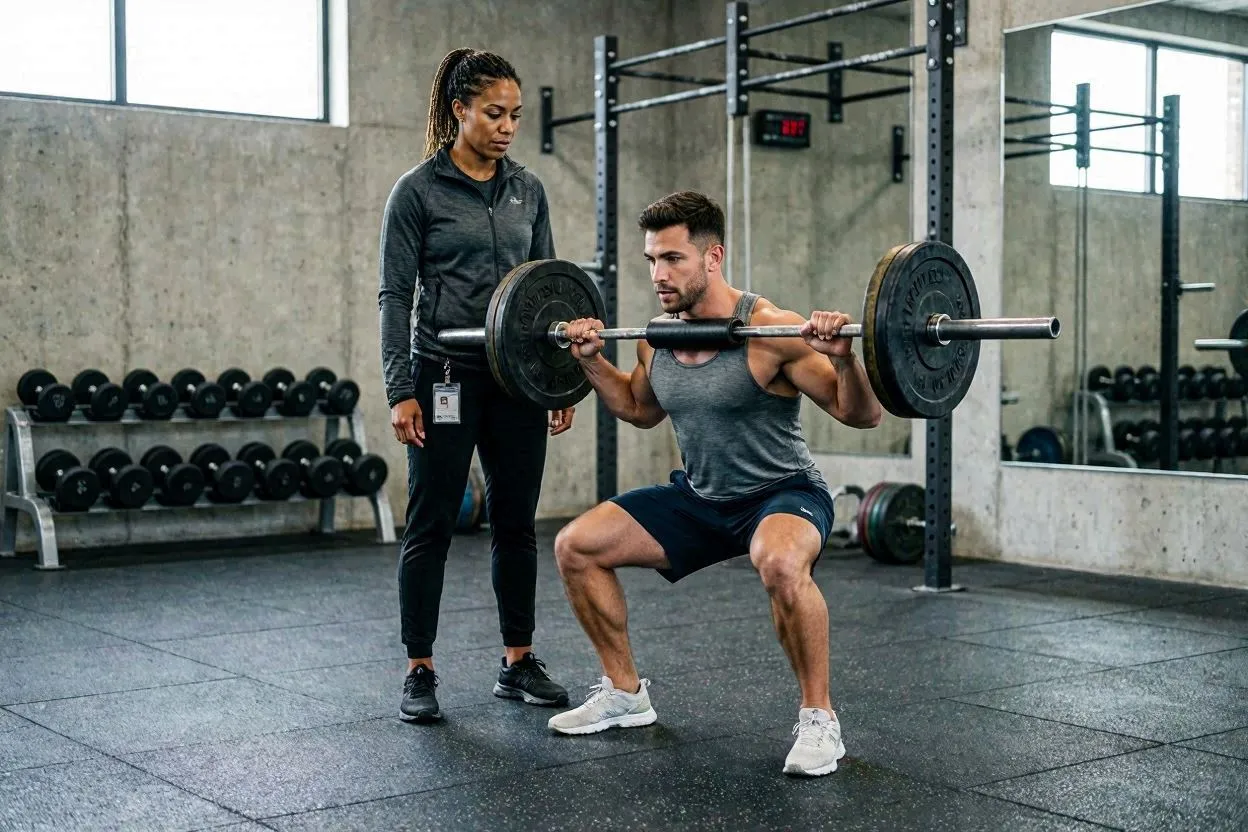 Certified personal trainer coaching