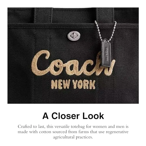 Coach Cargo Tote 26 — turnlock hardware close-up