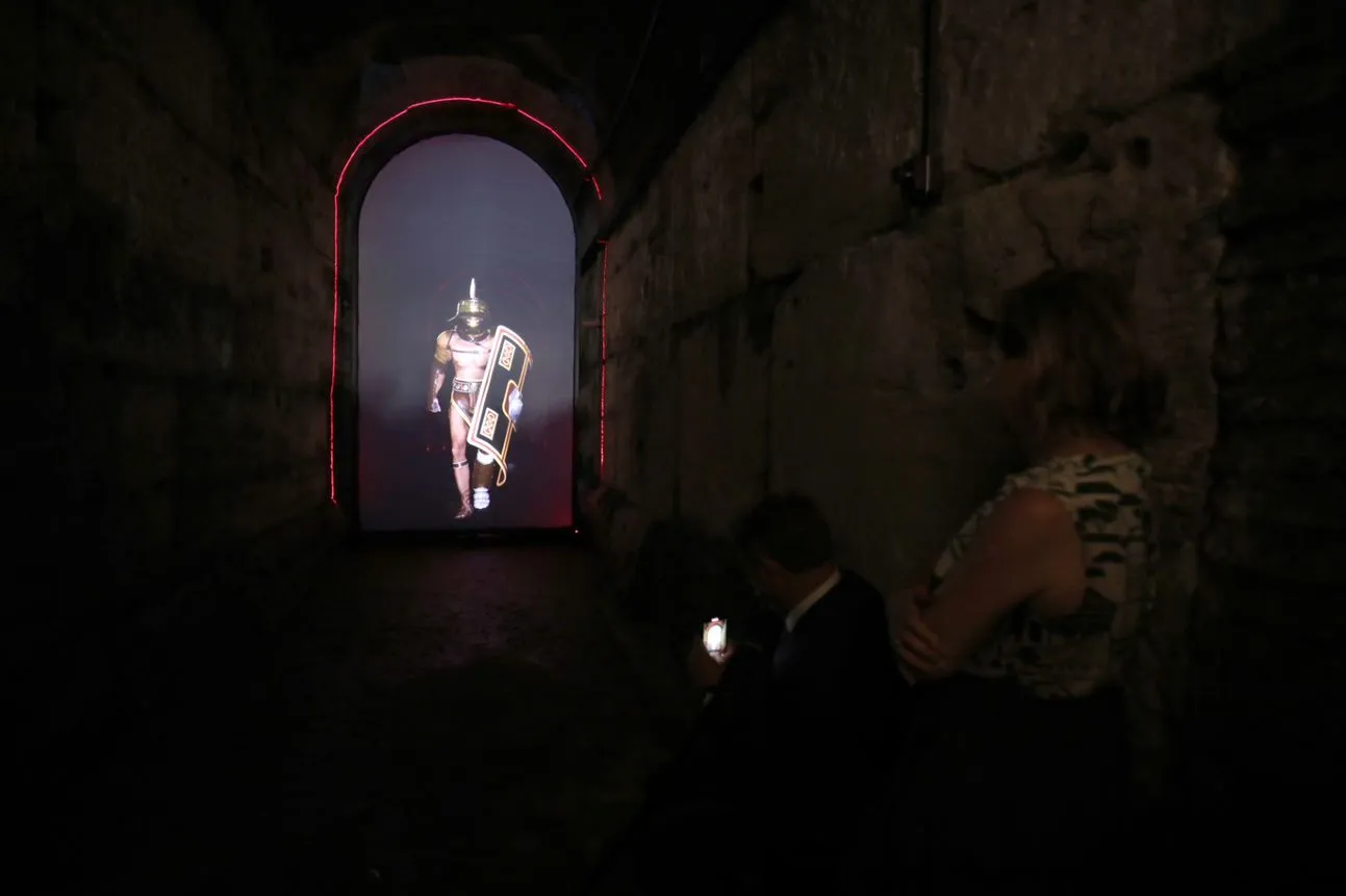 Gladiators brought to life through multimedia installations