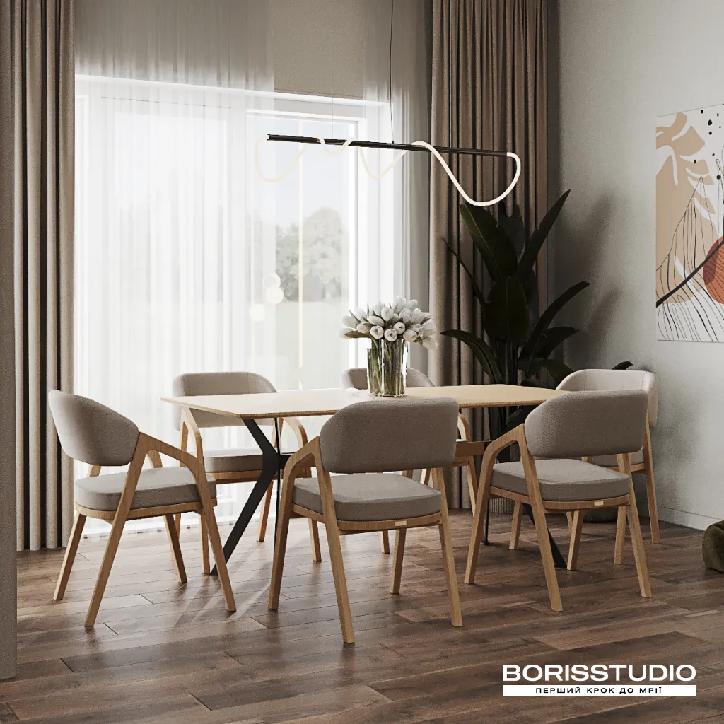 Eco home design — raw materials and organic shapes