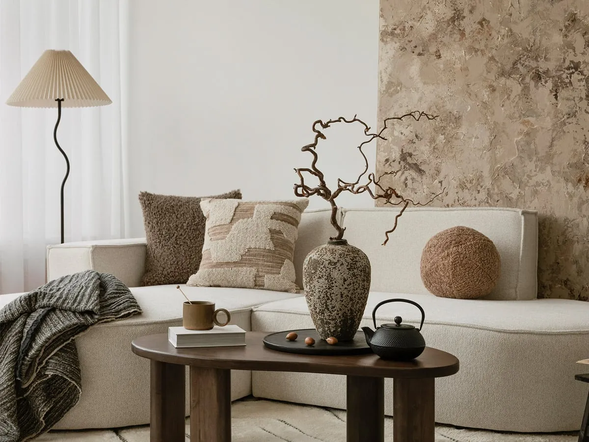 Coffee-toned interior with warm brown palette