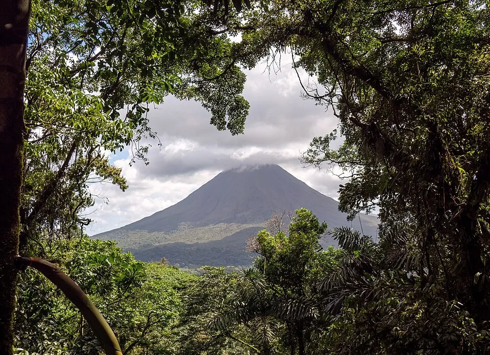 Arenal Volcano rising above the jungle - Costa Rica's most iconic silhouette