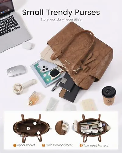 LOVEVOOK Small Tote — interior showing zip pocket and organization