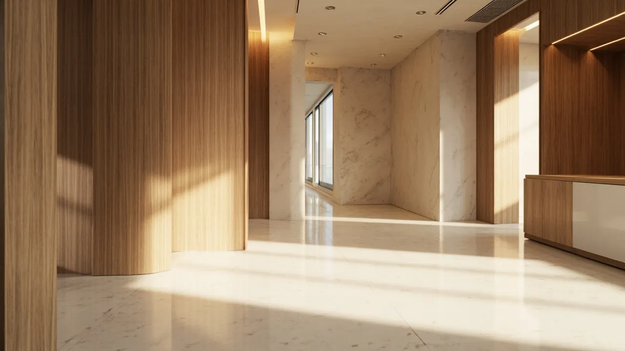 Custom millwork — built-in cabinetry that define the workspace