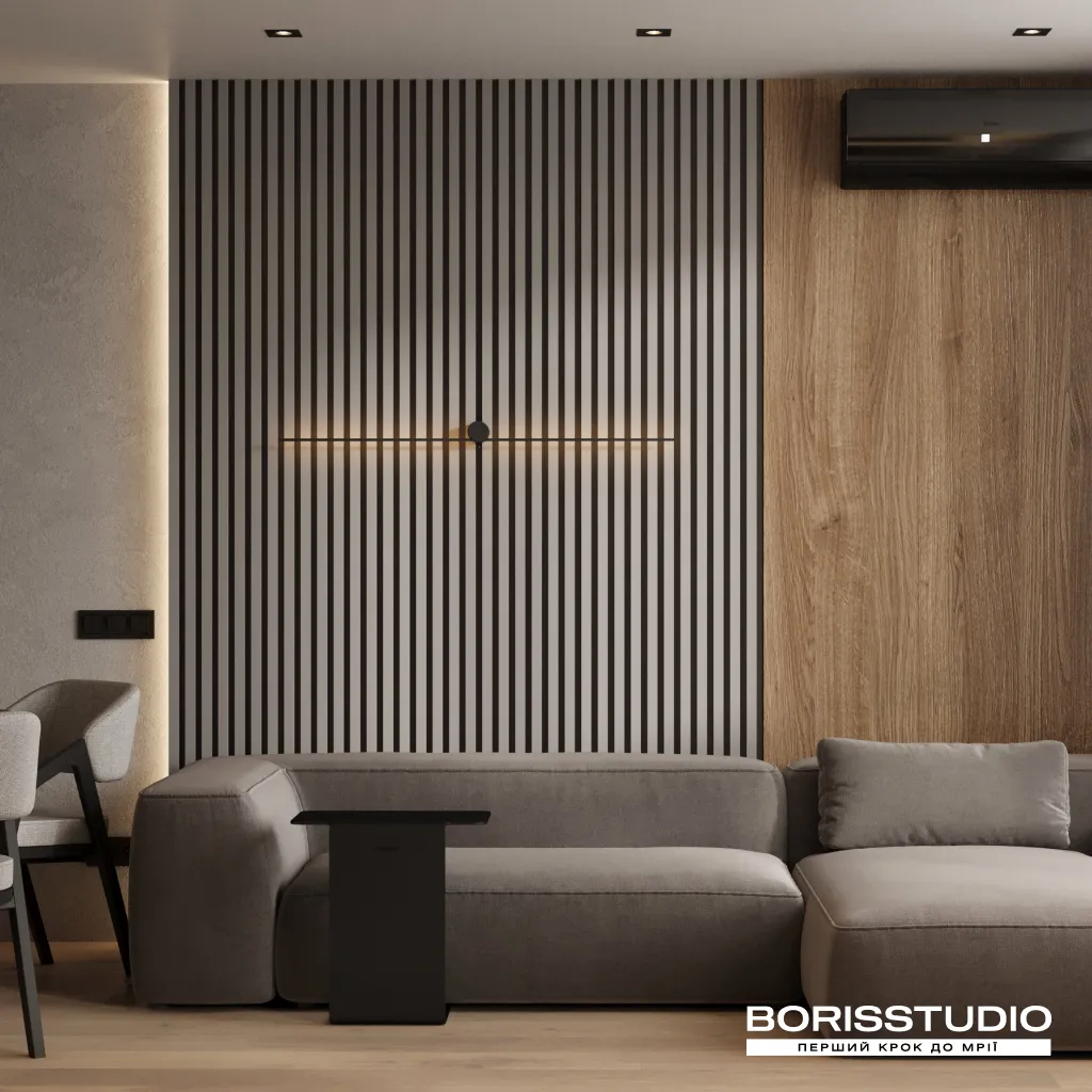Modern style living space with balanced minimalism