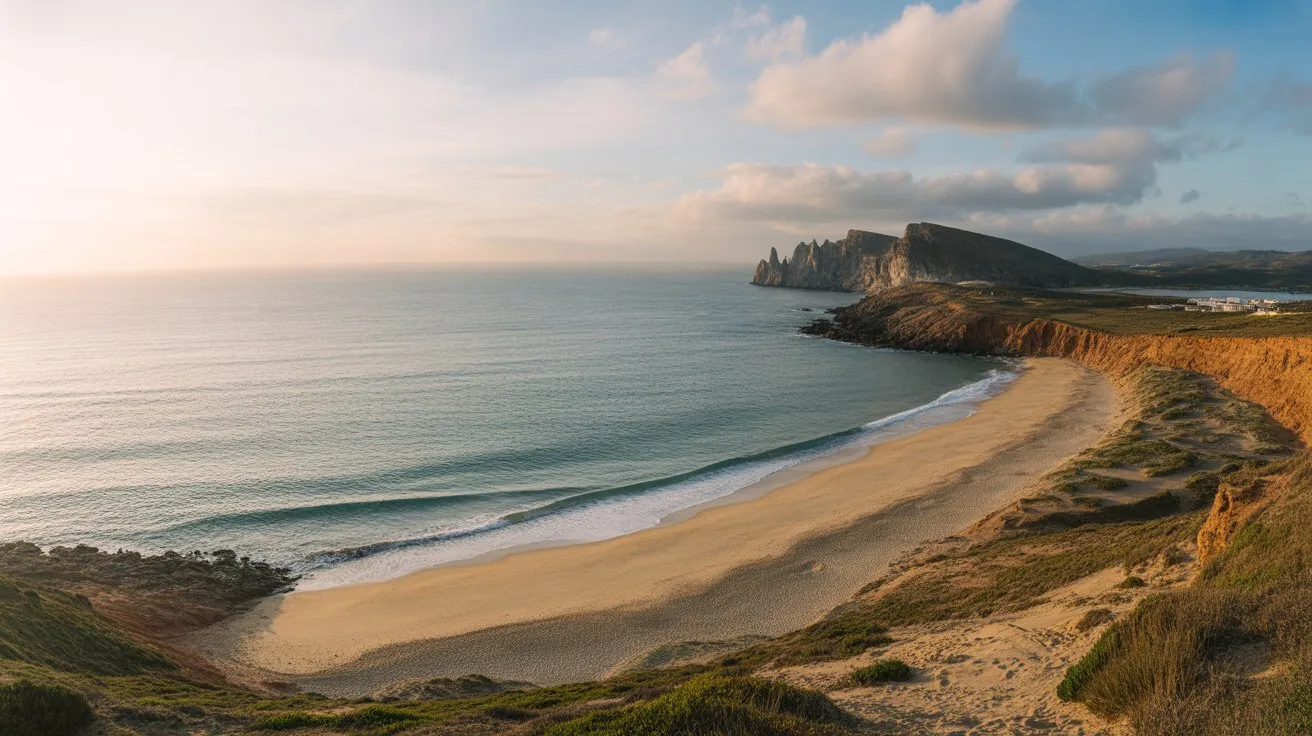 A wide panoramic view of Spain's coastline