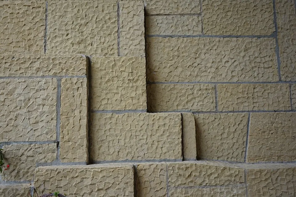 Textured wall with decorative plaster finish
