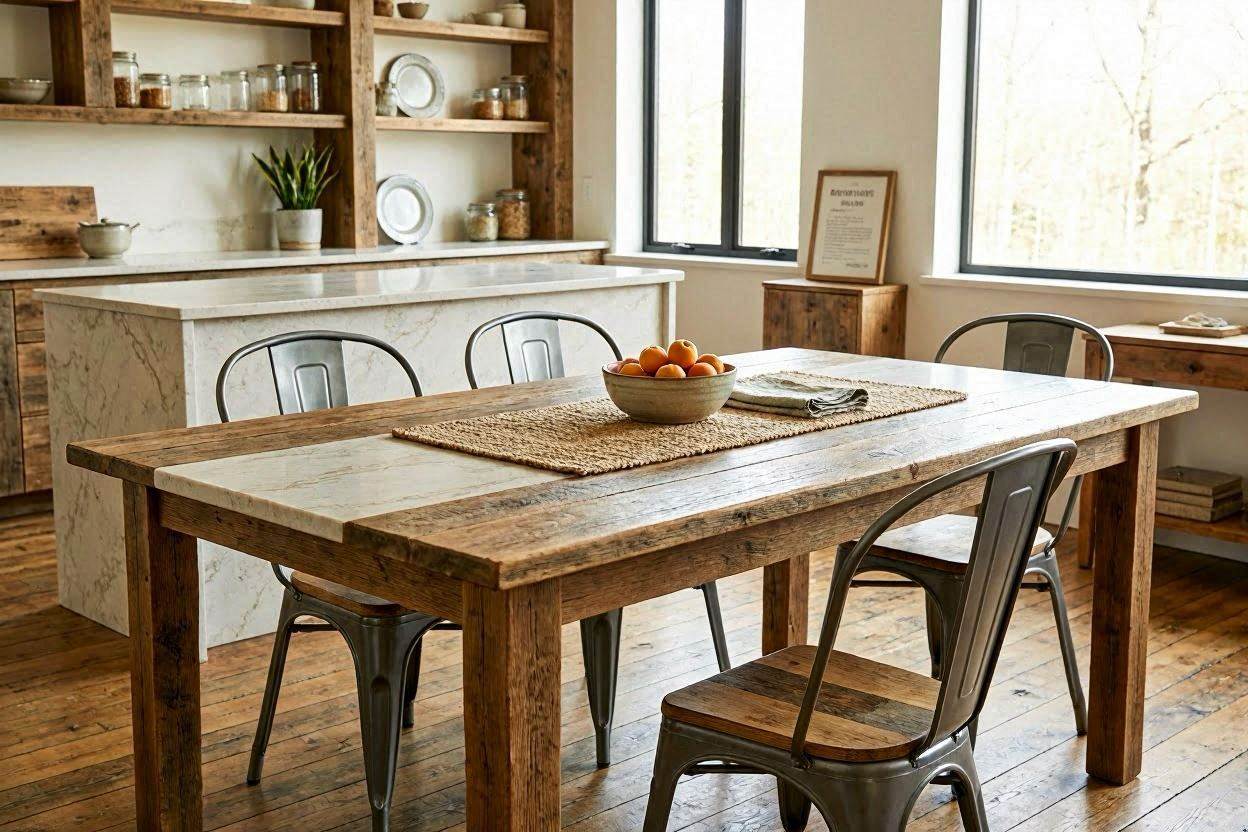 Multifunctional room transitioning from home office to dining area