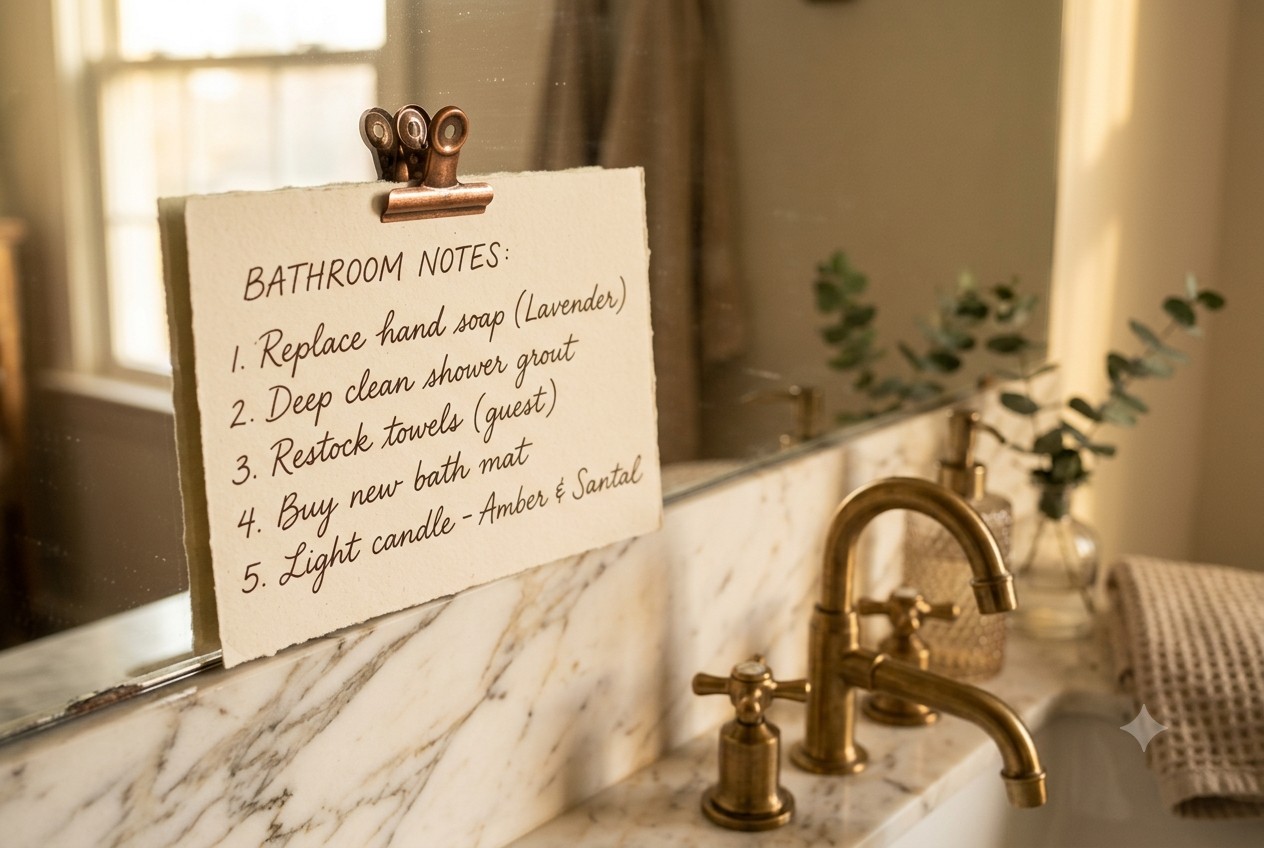 Reasons list on mirror