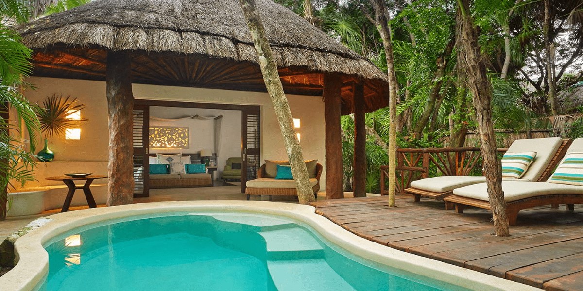 Jungle villa with private heated plunge pool