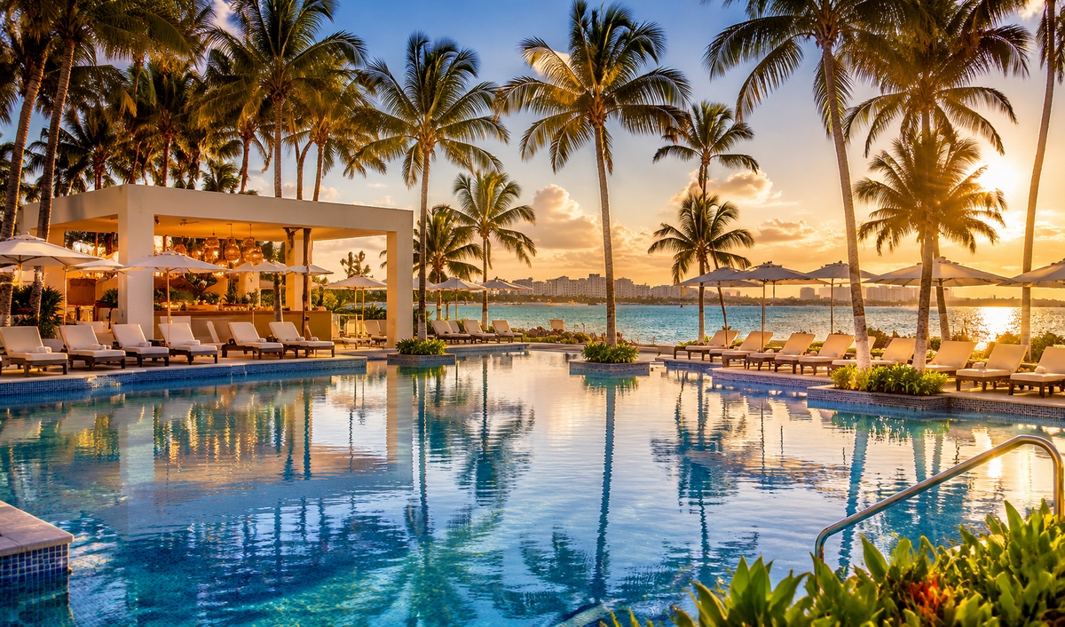 North Zone — resort pool with calm Caribbean access