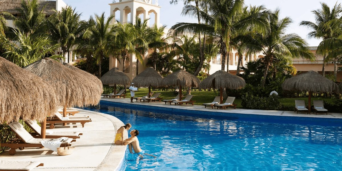 Riviera Maya — adults-only pool surrounded by tropical gardens