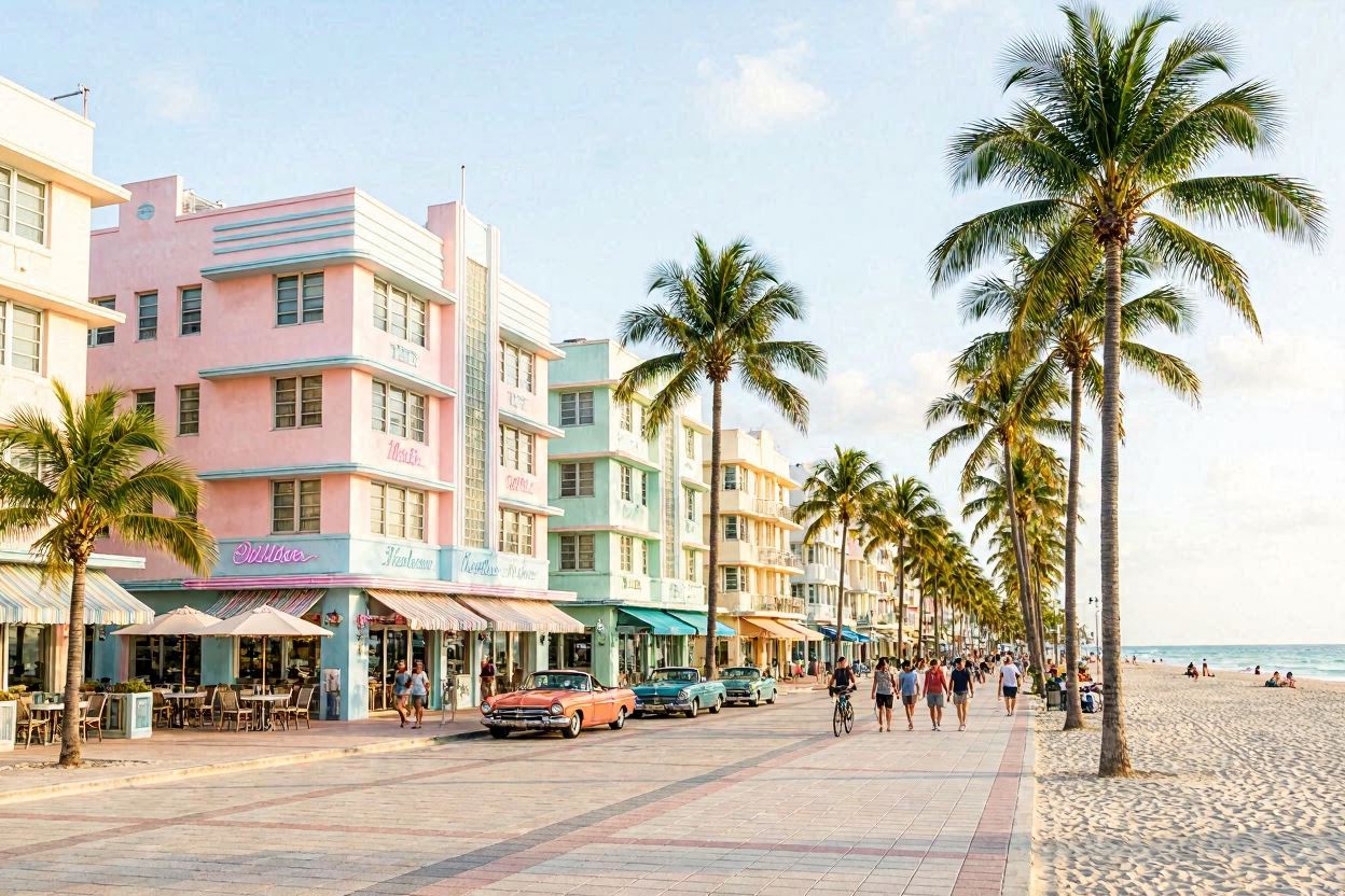 Ocean Drive and Art Deco skyline