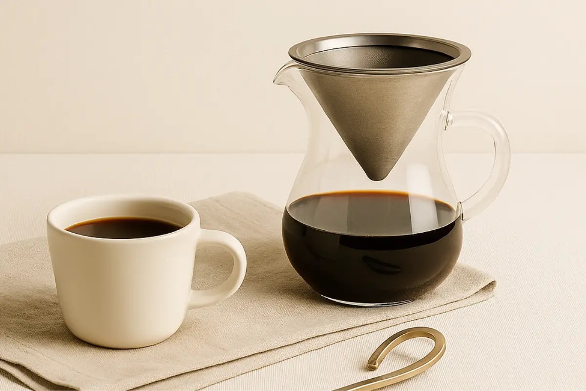 Slow morning coffee ritual detail