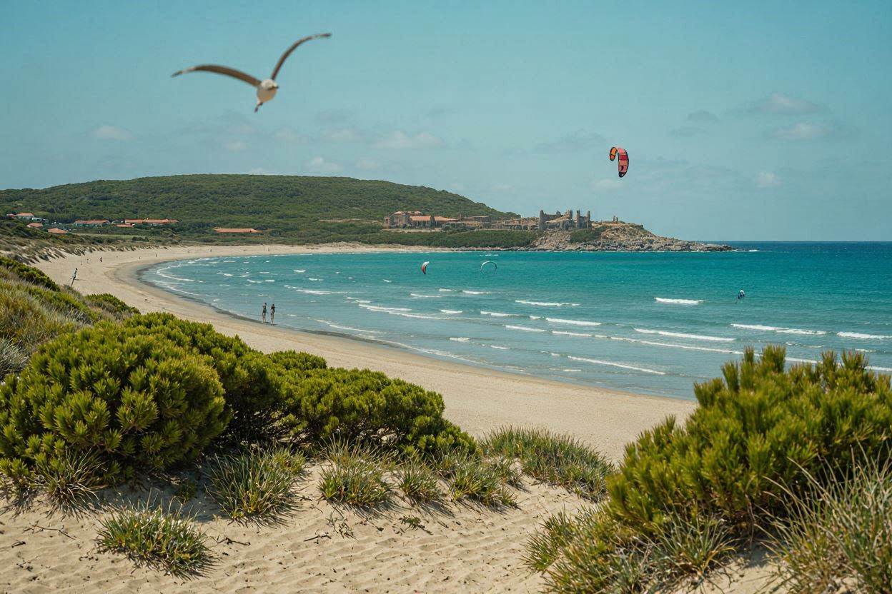 Horizontal AI-generated version of Playa de Bolonia