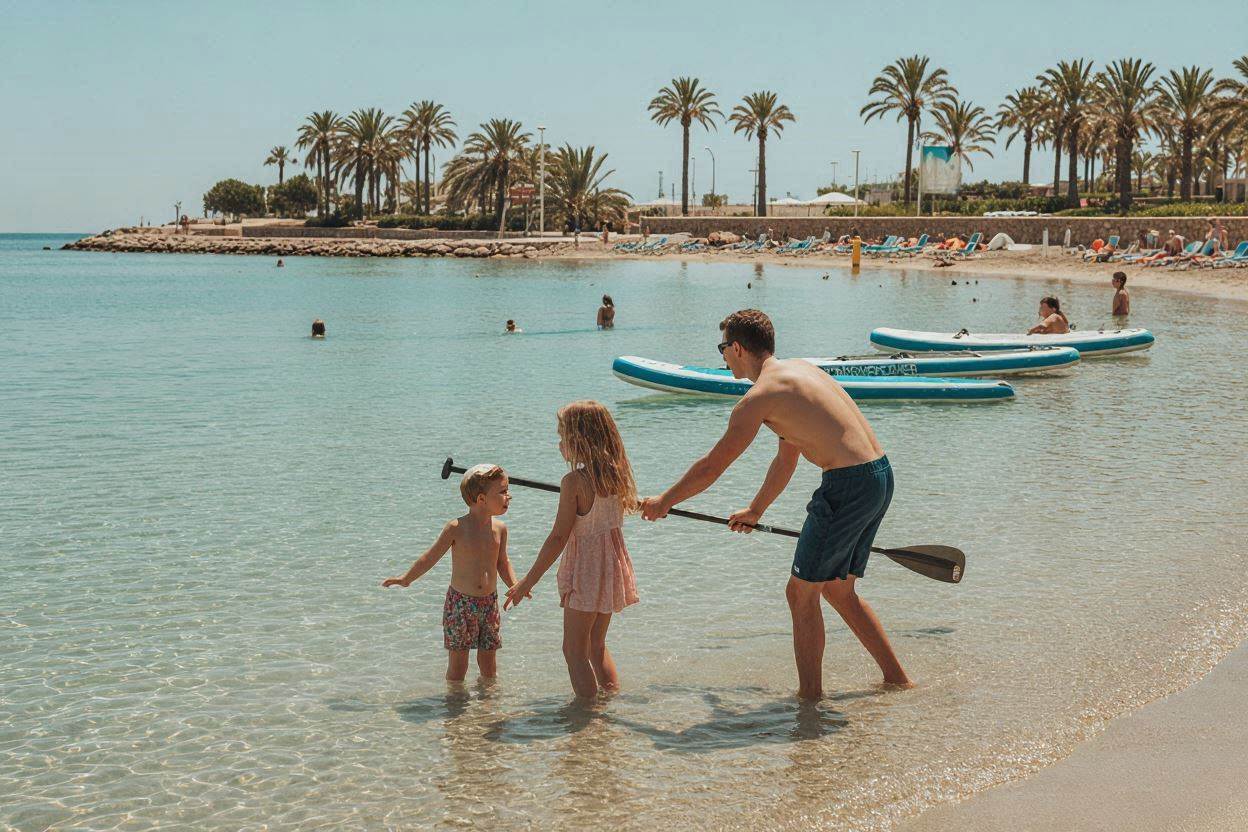 Horizontal AI-generated version of Cullera Beach, Valencia