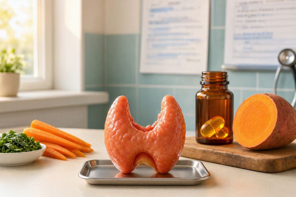Thyroid function and autoimmune regulation supported by vitamin A